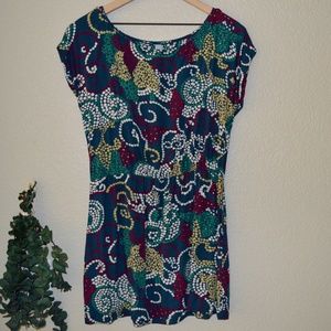 Anthropologie Maeve Multi Color Print Dress Sz S